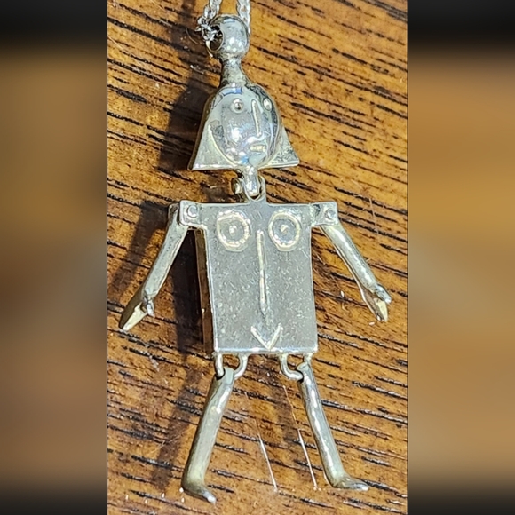 Sergio Bustamante Vintage Mexican Modernist Sterling Silver pendant - Picture 6 of 6